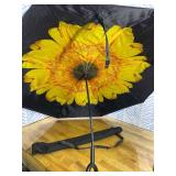 MRTLLOA 49/56 Inch Windproof Inverted Reverse Umbrella with UV Protection, Large, C-Shaped Handle, Double Layer, Stick Rain Umbrella for Men and Women (Sunflower) 49 Inch N-Sunflower