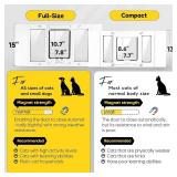 Full-Size Window Pet Door for Cats & Small Dogs, Width Adjustable Fits Sliding Windows, 10-Min Install, Aluminum Frame, HD High-Transparency Glass, Weatherproof Design, Magnetic Close
