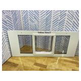 Full-Size Window Pet Door for Cats & Small Dogs, Width Adjustable Fits Sliding Windows, 10-Min Install, Aluminum Frame, HD High-Transparency Glass, Weatherproof Design, Magnetic Close