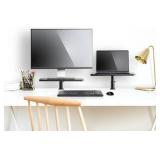 Allsop Ascend Height Adjustable Dual Laptop & Monitor Stand, Black, (32457)