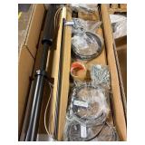 Retails for $180! FLEXIMOUNTS GL1 Overhead Garage Lifting Storage Rack, 4x4 Ft Heavy-Duty Metal Garage Ceiling Rack, Adjustable Organization System With 71'L Axle, 300lbs Weight, Black