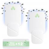 Fly Trap Indoor, Fruit Fly Traps for Indoors, 2 Devices 12 Glue Cards