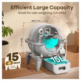 Retails for $200! Self Cleaning Cat Litter Box Automatic Litter Box Large Capacity for Multiple Cats, App Control with Safety Sensors, 2 Rolls Garbage Bags,Removable Washable Liner,Grey Retails for $200! Self Cleaning Cat Litter Box Automatic Litter Box Large Capacity for Multiple Cats, App Control with Safety Sensors, 2 Rolls Garbage Bags,Removable Washable Liner,Grey