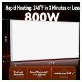 Retails for $142! Infrared Heater Panel 800W Wall Mounted Space Heat Panel Heater for Indoor Use, 100% Flame Retardant Material, Safe/Noise-Free/Fast Heating, Slim Design for Bedroom, Bathroom, Office Retails for $142! Infrared Heater Panel 800W Wall Mounted Space Heat Panel Heater for Indoor Use, 100% Flame Retardant Material, Safe/Noise-Free/Fast Heating, Slim Design for Bedroom, Bathroom, Office