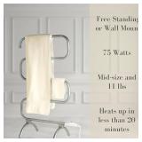 Retails for $144! Warmrails Classic Towel Warmer - Free-Standing or Wall Mounted Towel Warmer Rack for Drying Towels and Garments - 37.5-Inch Chrome Finish Frame with 4 Bars - Model HCC Retails for $144! Warmrails Classic Towel Warmer - Free-Standing or Wall Mounted Towel Warmer Rack for Drying Towels and Garments - 37.5-Inch Chrome Finish Frame with 4 Bars - Model HCC