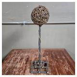Decorative Woven Ball on Rustic Stand Decorative Woven Ball on Rustic Stand