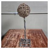 Decorative Woven Ball on Rustic Stand Decorative Woven Ball on Rustic Stand