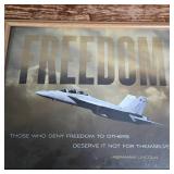 Military Fighter Jet Freedom Quote Framed Print Military Fighter Jet Freedom Quote Framed Print