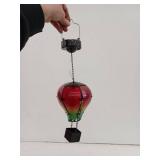 Hot Air Balloon Solar Lantern, Red, Green