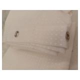 White Waffle Weave Shower Curtain