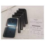 4-Pack Wall Mounted Hat Display Hooks, Black