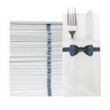 Elegant Bowtie Napkins with Flatware Pocket - 50 Count