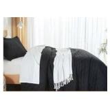 Hisnug Lightweight Quilt Set, King, Black