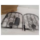 Decorative Black Metal Garden Solar Light Up Fence