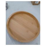Round Wooden Sofa Arm Clip Table