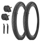 SIMEIQI 2 Pack 20in x 1.75in Bike Tires and Inner Tubes