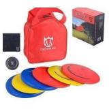 Disc Golf Set with 6 Discs and Starter Disc Golf Red Bag