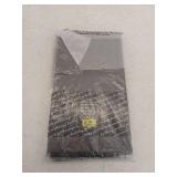 5 Pack Premium Round Black Plastic Tablecloth, 84 x 84