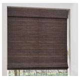 Cordless Bamboo Roman Shades for Windows, 34.5x64, Espresso