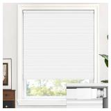LazBlinds Cordless Cellular Shade, No Tools No Drill Blackout Honeycomb Shades Pleated Blinds for Windows, 42 W x 48 H, Silver White