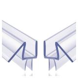 2-Pack Butecare Frameless Shower Door Bottom Seal for Glass Doors Stop Shower Leaks and Create a Water Barrier, 1/4 x 39 Inch