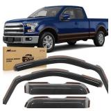 Nilight in Channel Rain Guards for Ford F150 2004-2014 Super Cab Original Window Deflectors Vent Window Visors-4PCS