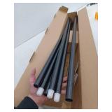 KAMANINA 1 Inch Extra Long Curtain Rod, 140 to 195 Inches, Black