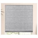 LazBlinds No Tools No Drill Cordless Roman Shade for Windows, Gray, 34.5x60