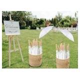White Wedding Umbrellas, 12 Pack