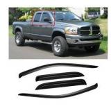 Window Visor for 2002-2008 Dodge Ram 1500 Quad Cab/Extended Cab/ 03-09 Dodge Ram 2500 3500, Out-Channel Rain Guards