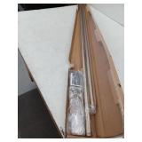 Ivilon Drapery Window Curtain Rod - End Cap Style Design, 1 Inch Pole, 72 to 144 Inch, Warm Gold