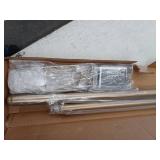 Ivilon Drapery Window Curtain Rod - End Cap Style Design, 1 Inch Pole, 72 to 144 Inch, Warm Gold