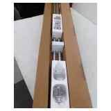 Usfook 1 Inch Curtain Rod, 72 to 144 Inches, Silver