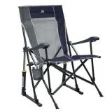 GCI Outdoor RoadTrip Rocker Foldable Rocking Camp Chair, Midnight
