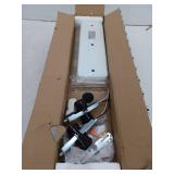 Satco Nuvo 24 in 4 Light White Vanity Light with White Channel Glass Shade