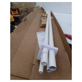 KAMANINA Double Curtain Rod Set 72-144 inches, White