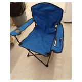 Amazon Basics XL Folding Padded Outdoor Camping Chair with Carrying Bag - 38 x 24 x 36 Inches, Blue