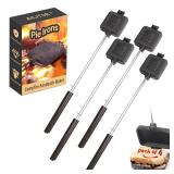 AILITOR Campfire Sandwich Maker Cast Iron Pack of 4 - Pudgy Pie Maker for Camping, Mountain Pie Cooker