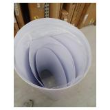 White Cylinder Display Pedestal Set of 3