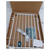 Babelio Baby Gate for Stairs, Kitchen & Doorways, 26-43 Wide, 28in Tall, White