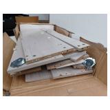 Oakvivo Shoe Cabinet with 2 Flip Drawers, Gray