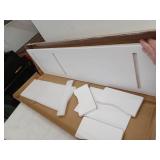 Rocdeer Bamboo Dual Monitor Stand Riser, White