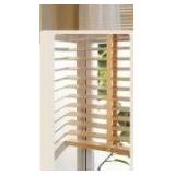 Cordless Indoor Wood Blinds, Beige,  35in Wide