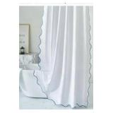 Aldopien Scalloped Edge Shower Curtain