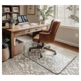Tempered Glass Office Chair Mat, Approximately 28x42