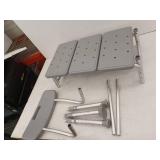 Medline Transfer Bench for Bathtubs and Showers Slip-Resistant 400 lb. Weight Capacity, Gray, (Incomplete)