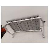 Medline Transfer Bench for Bathtubs and Showers Slip-Resistant 400 lb. Weight Capacity, Gray, (Incomplete)