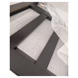 ChooChoo Mission Coffee Table, Black Wood Living Room Table with Shelf, 40 Black