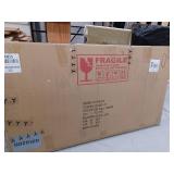 Modern Asymmetrical Wall Mirror with Black Frame