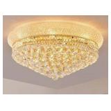 12-Light Crystal Flush Mount Chandelier Ceiling Light